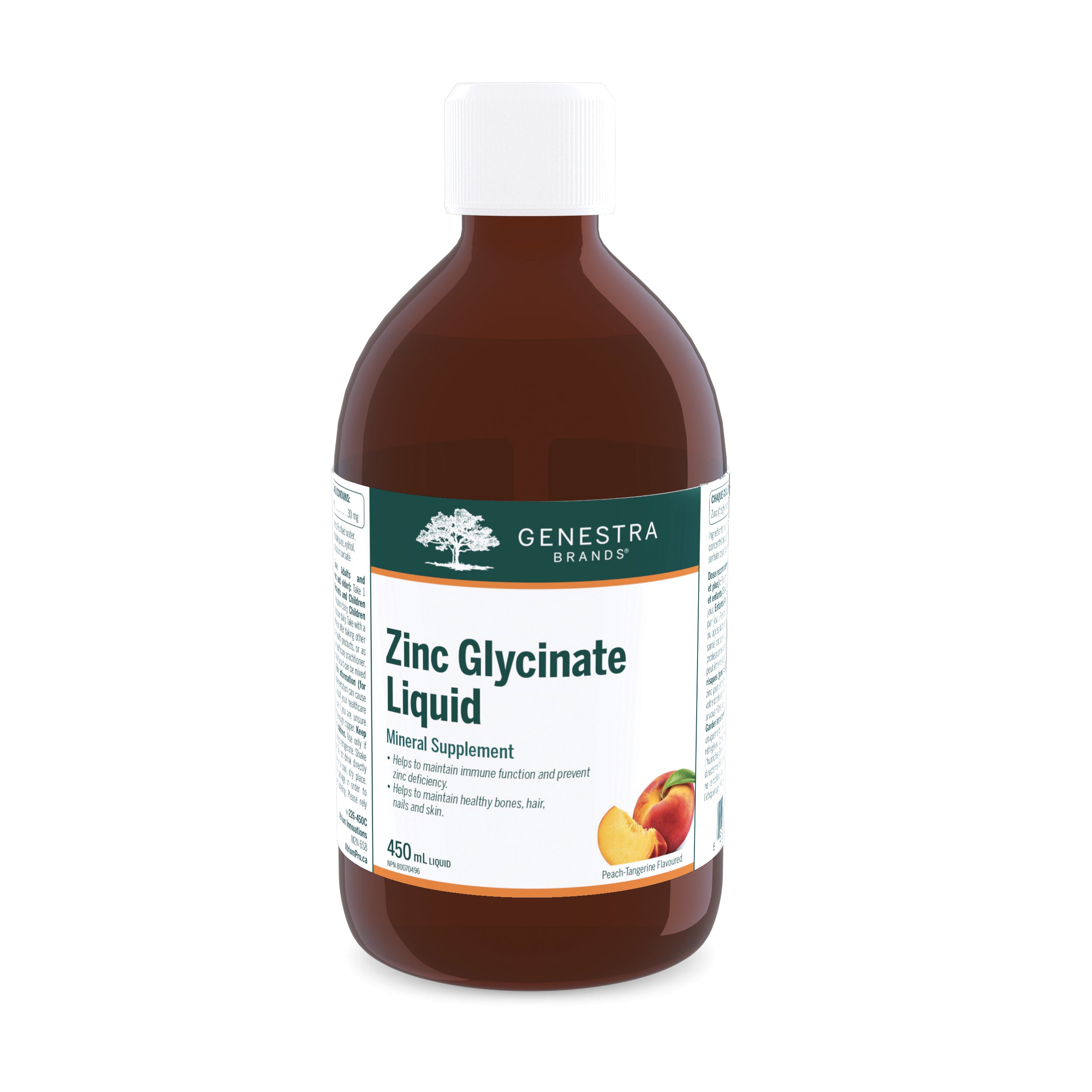Zinc Bisglycinate Liquide - 30mg - Genestra Brands - 450ml